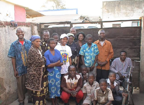 Newly baptised saints at Kamalondo, suburb of Lubumbashi, CONGO