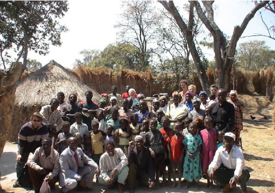 The two visiting teams with some of the saints at Lumwana West Zambia