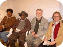 Pastor Godfrey and wife Elisabeth with Pastor Royden Mayfield and wife Sue from Wellington assembly