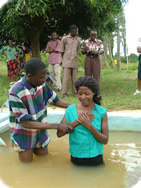 Sister Harriet, the first to be baptised