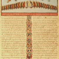 Ancient illumincated Greek text of The Book of Revelation